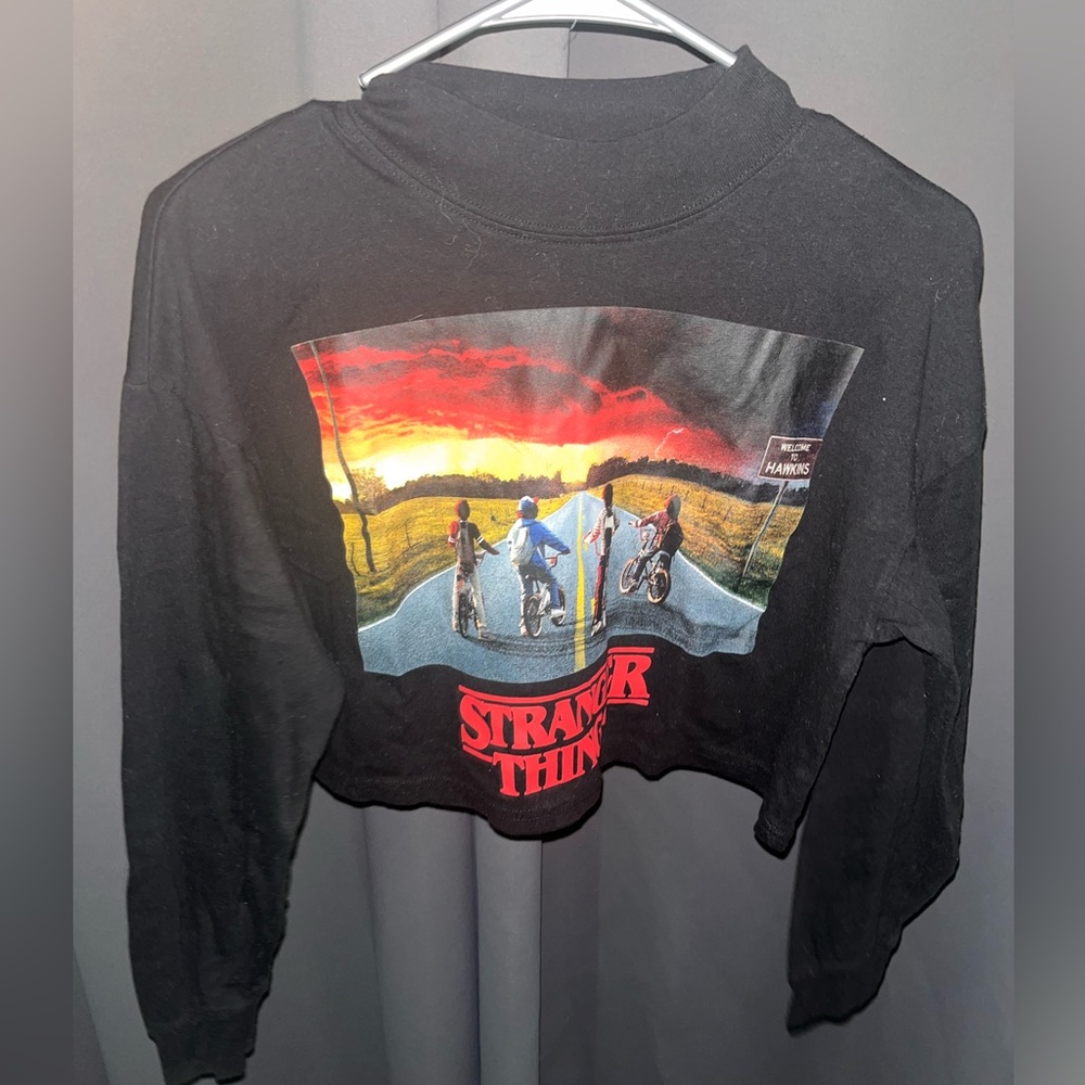 Stranger Things vintage cropped crewneck